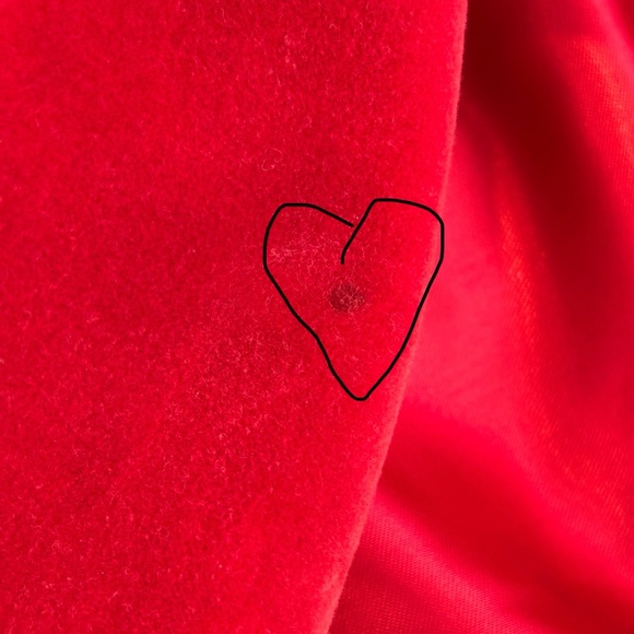 Antoine et Lili ‘Dulce’ Vintage Style Coat Cherry Red Cotton Velvet 2/M - Picture 8 of 9